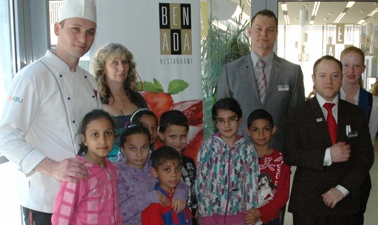 Little visitors from Krupka Children's Home attended easter brunch at Clarion