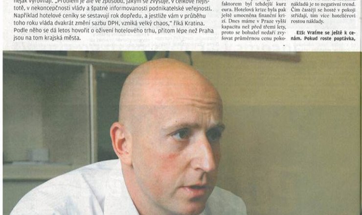 JAN KRATINA exkluzivní rozhovor pro deník E15
