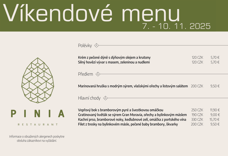 Víkendové menu