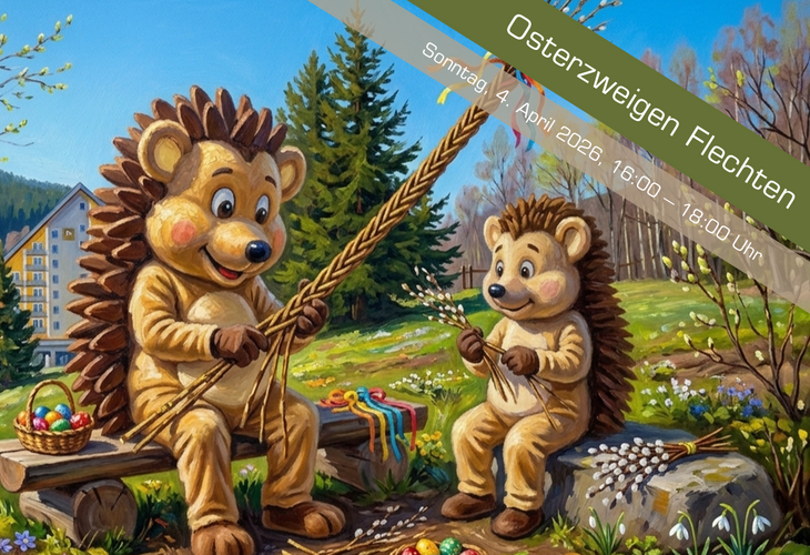 Osterzweigen Flechten