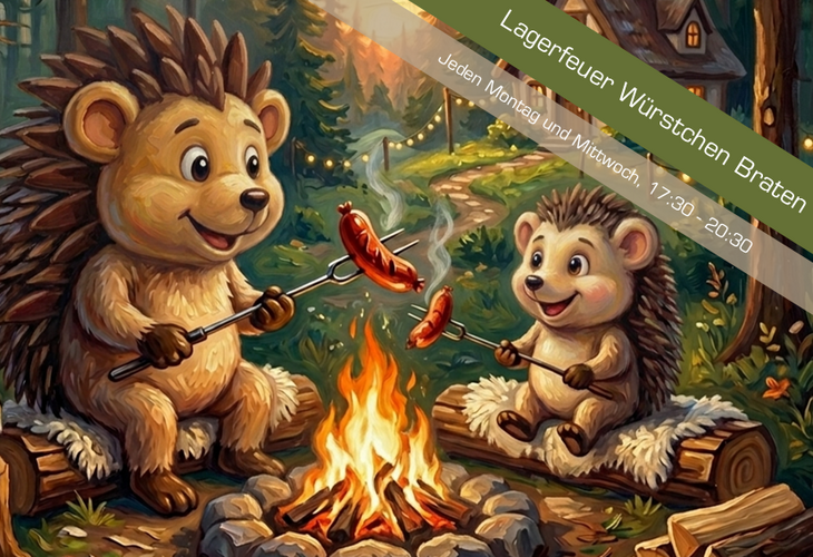Sommer 2026: Lagerfeuer Würstchen Braten
