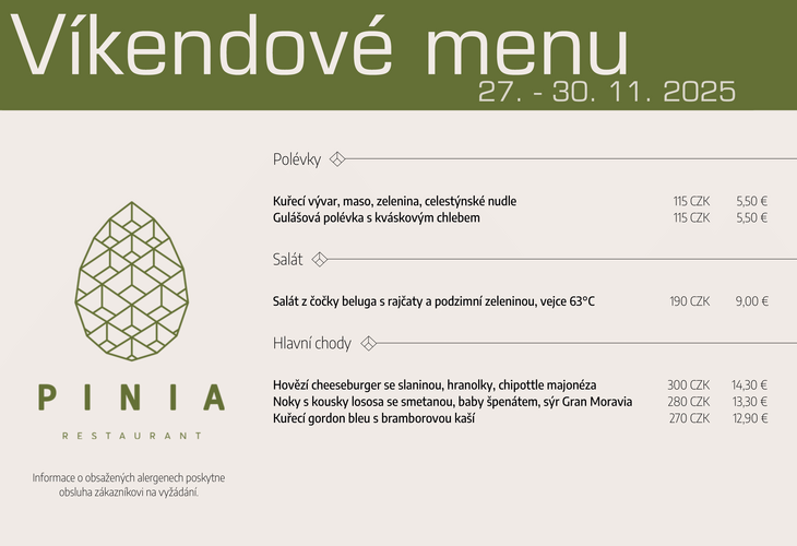 Víkendové menu